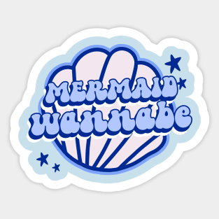 Mermaid Wannabe Blue Sticker